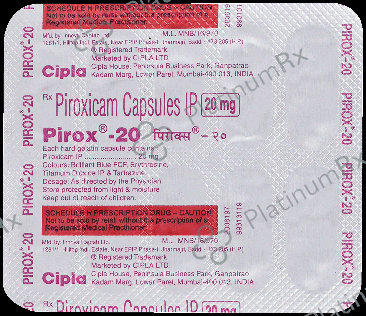 Pirox 20mg Capsule 10s