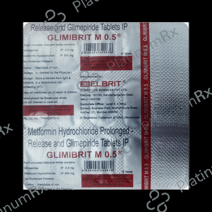 Glimibrit M 0.5 Tablet PR