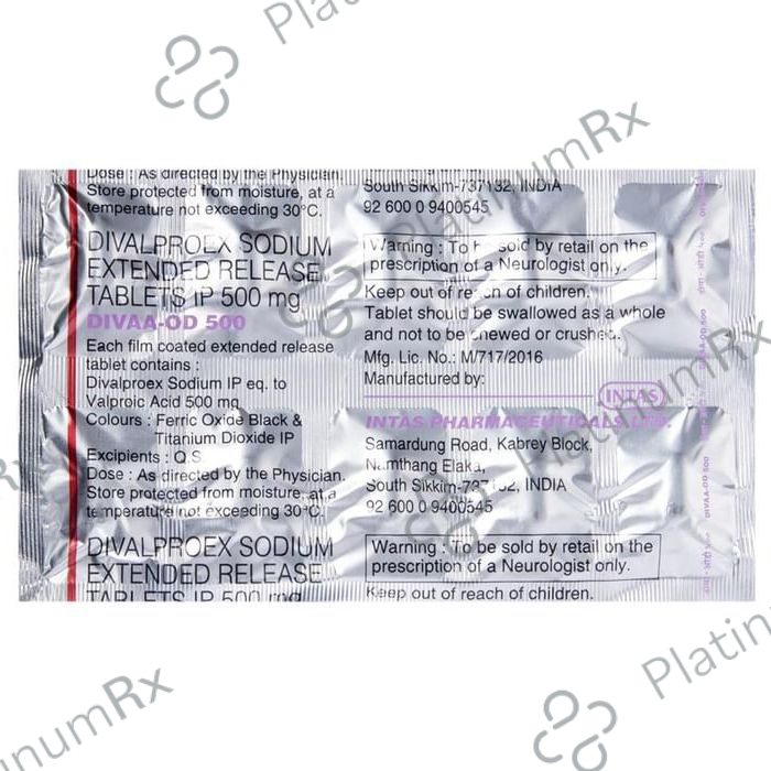 Divaa OD ER 500mg Tablet 10s