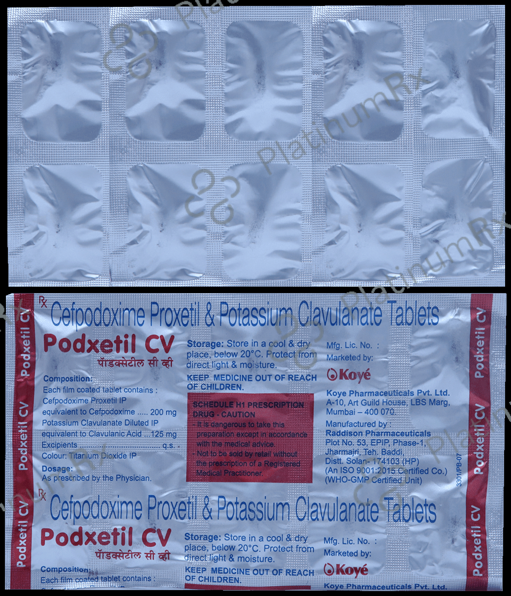 Podxetil CV 200mg/125mg Tablet