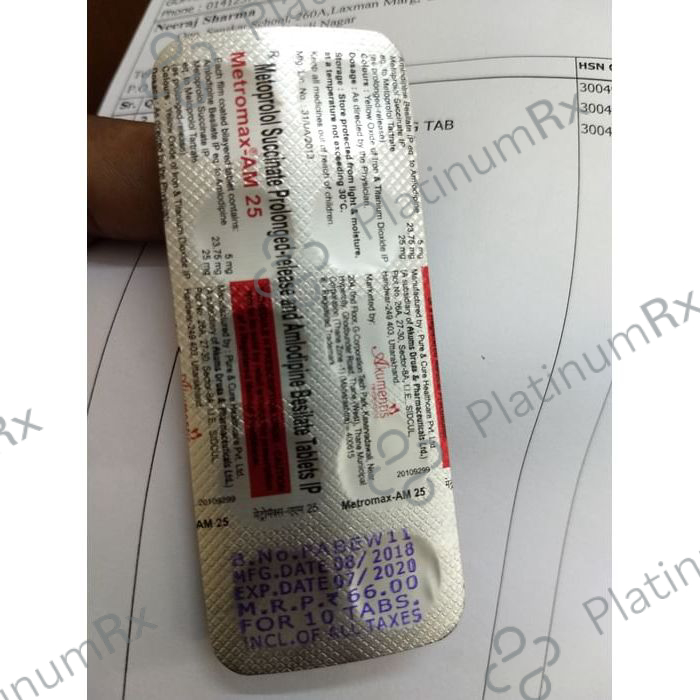 Metromax AM 5 mg/25 mg Tablet