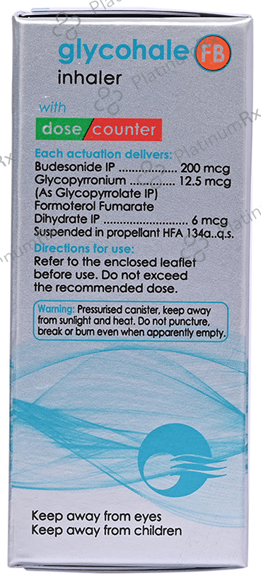 Glycohale FB 12.5/6/200mcg Inhaler 120MDI