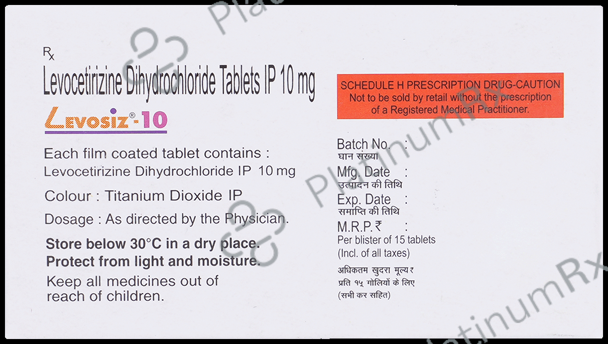 Levosiz 10mg Tablet 15s