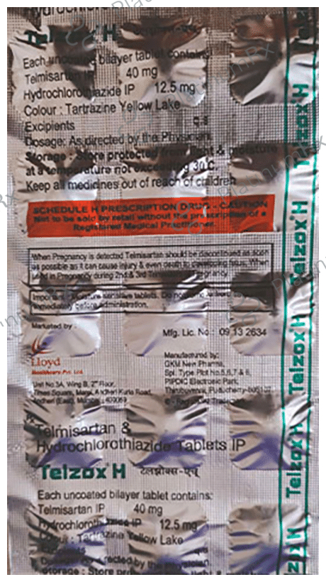 Telzox H 12.5/40mg Tablet 15s