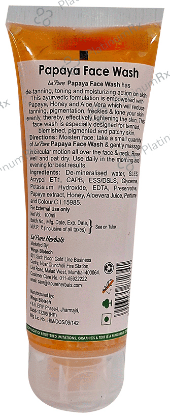 Wings Anti-Tanning Papaya Face wash (100ml Each)