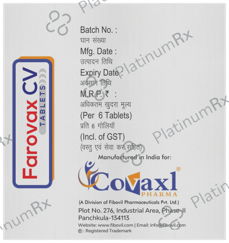 Farovax CV 200mg/125mg Tablet