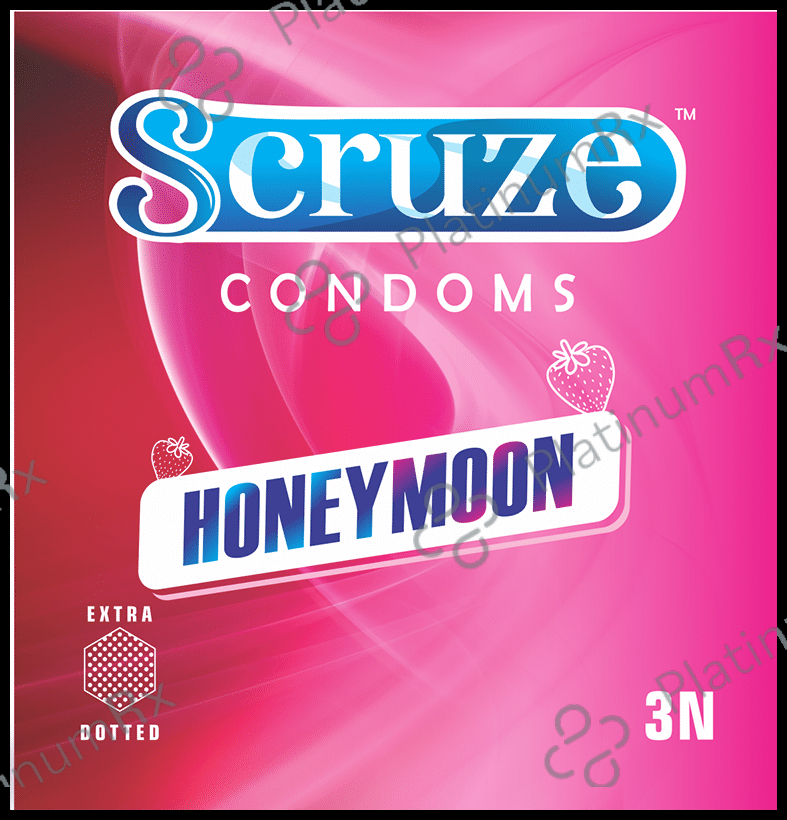 Scruze Condom Extra Dotted Strawberry Honeymoon
