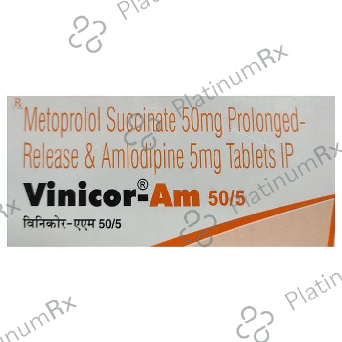 Vinicor AM 50/5 PR 47.5/5mg Tablet 10s
