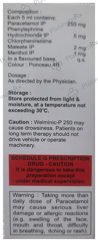 Welminic-P Syrup Gluten Free