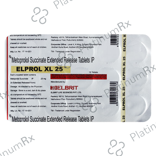 Elprol 25mg Tablet XL 15s