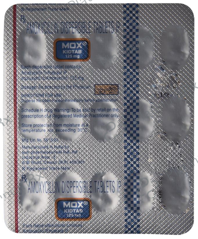 Mox Kid 125mg Tablet DT 15s