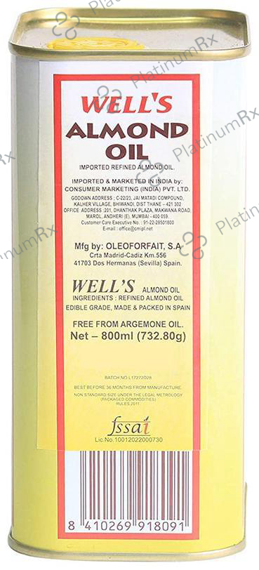 Well's Almond Oil 800 ml