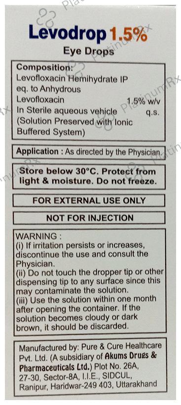 Levodrop 1.5% Eye Drop