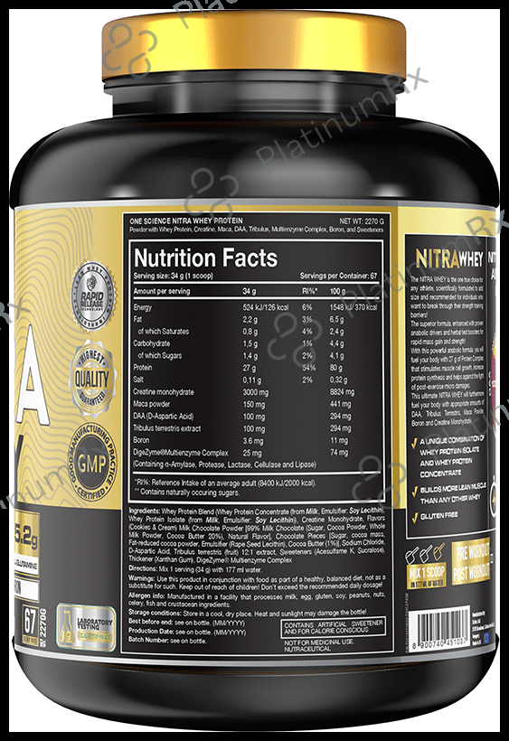 One Science Nutrition Nitra Whey Powder Cookies & Cream