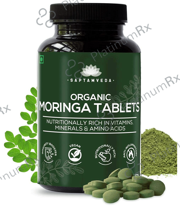 Saptamveda Organic Moringa Tablet (120 Each) 1 Bottle