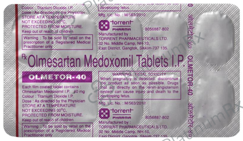 Olmetor 40mg Tablet 10s