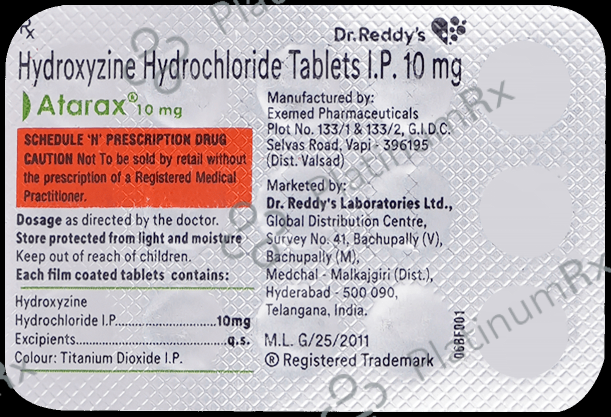 Atarax 10mg Tablet 15s