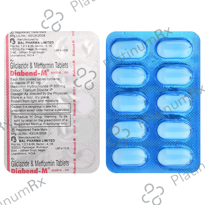 Diabend M 80/500mg Tablet 10s