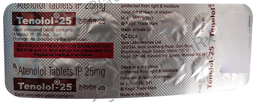 Tenolol 25mg Tablet 14s