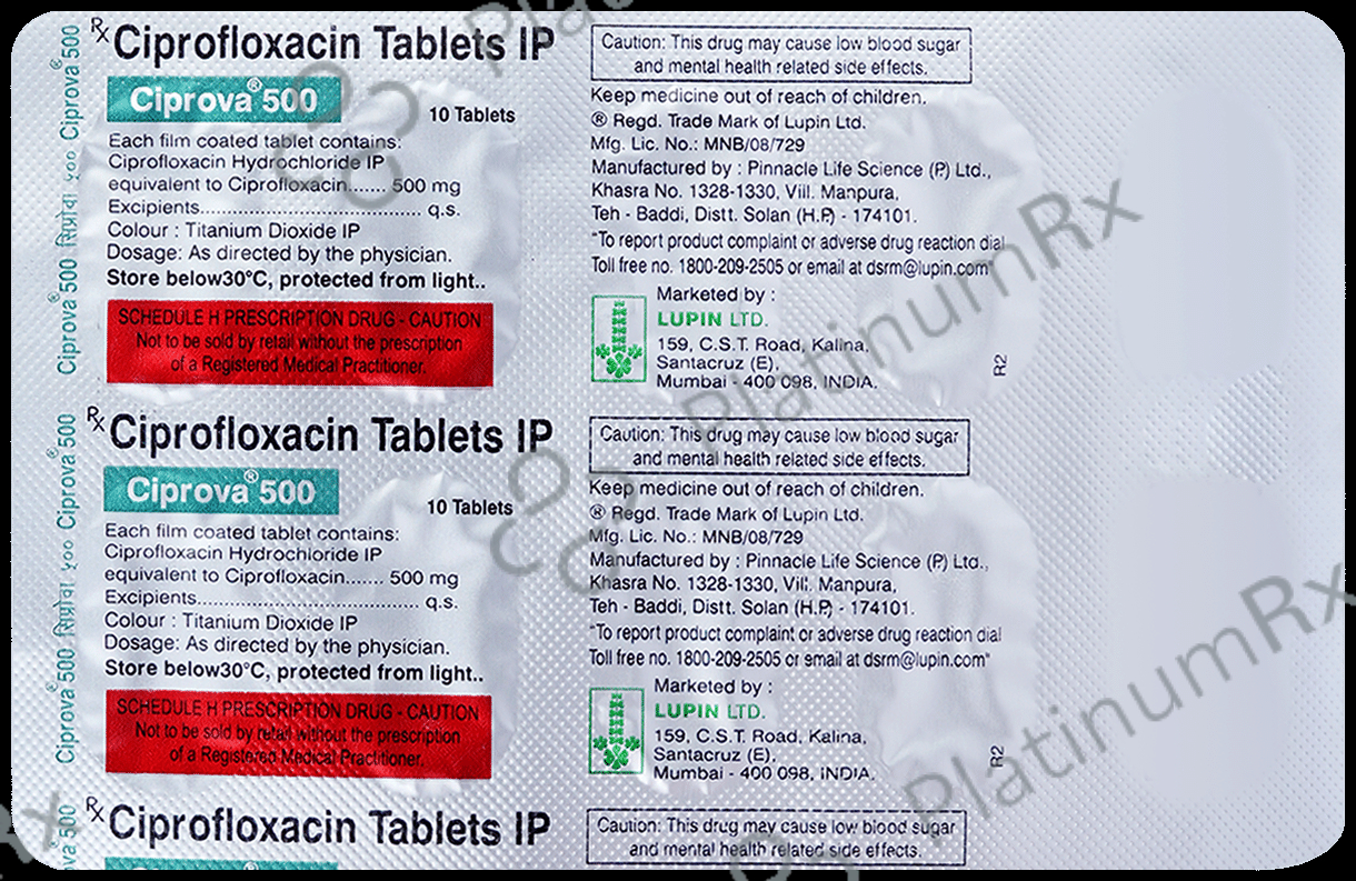 Ciprova 500mg Tablet