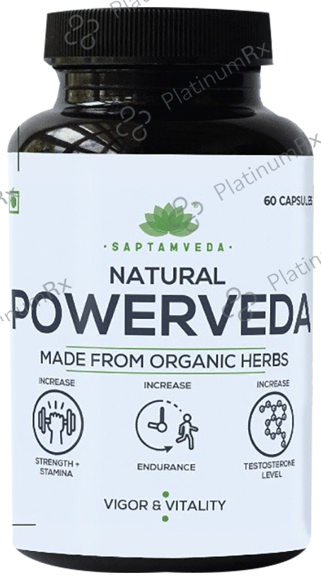 Saptamveda Natural Powerveda Capsule (60 Each) 1 Bottle