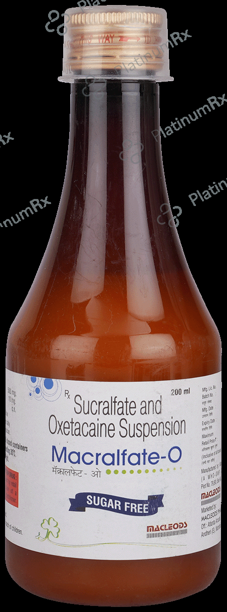 Macralfate O 10/500mg Sugar Free Suspension 200ml
