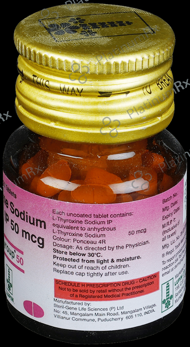 Thyroup 50mcg Tablet 120s