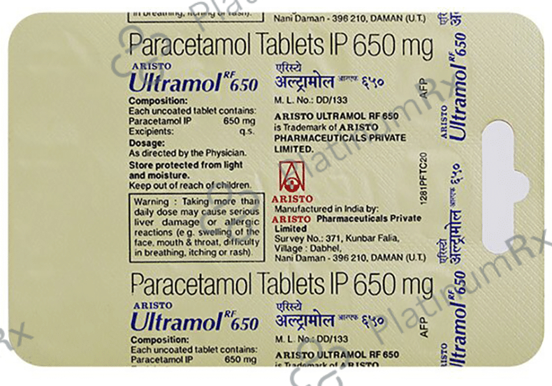 Ultramol RF 650mg Tablet