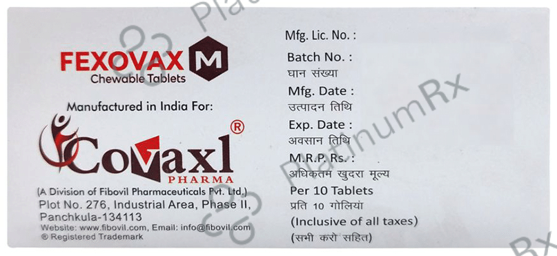 Fexovax M 10mg/120mg Tablet