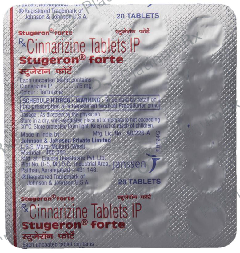 Stugeron Forte 75mg Tablet 20s