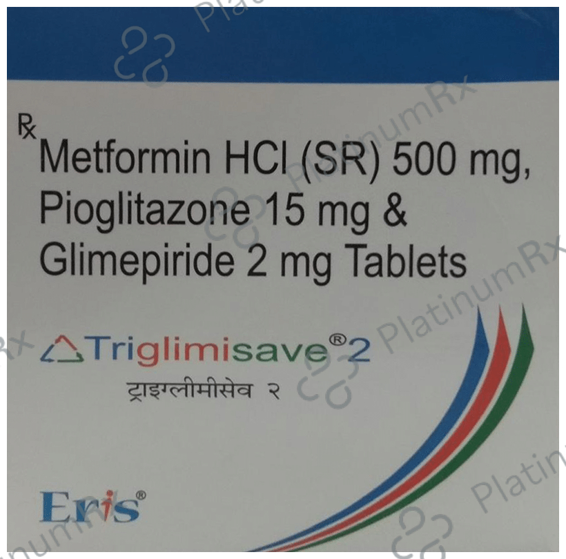 Triglimisave 2/500/15mg Tablet SR 15s