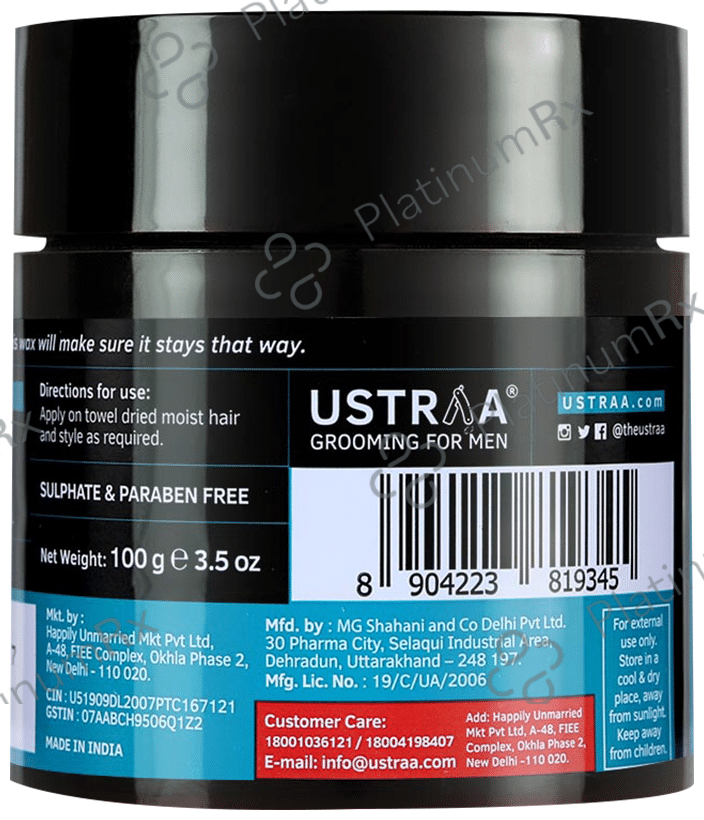 Ustraa Strong Hold Hair Wax Wet Look