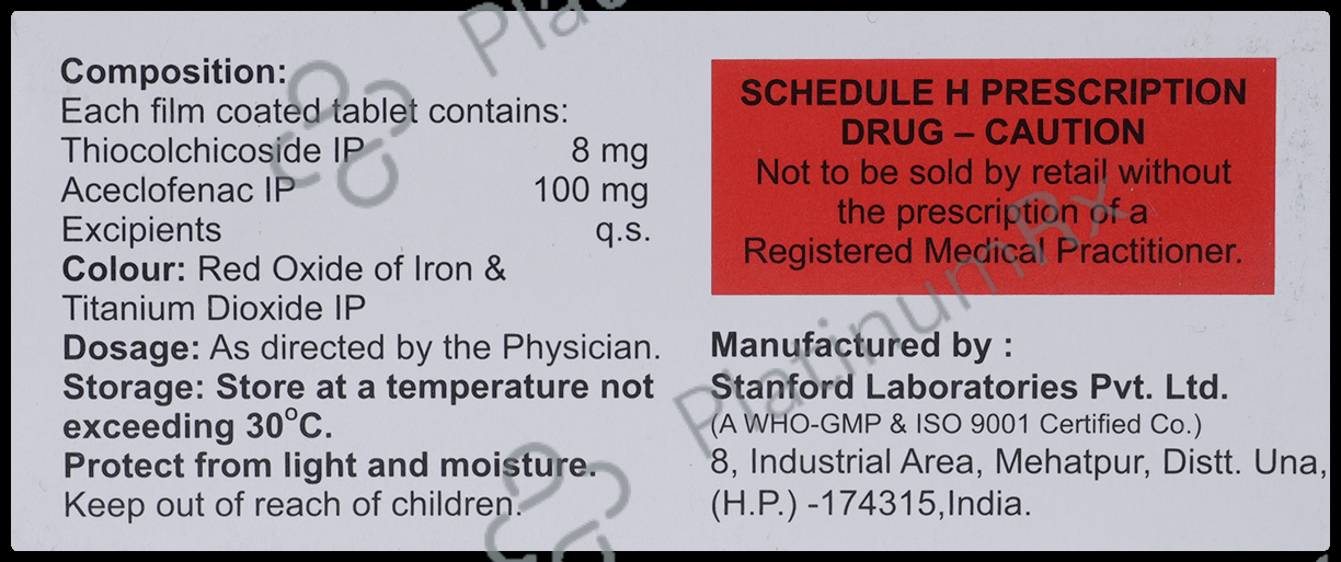Thichoren AC 100mg/8mg Tablet