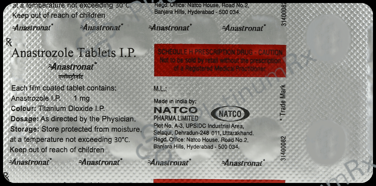 Anastronat 1mg Tablet 10 Tablet