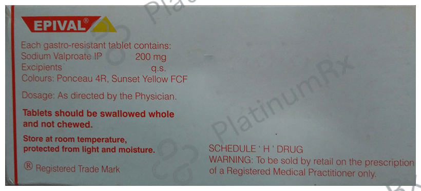 Epival 200mg Tablet 10s