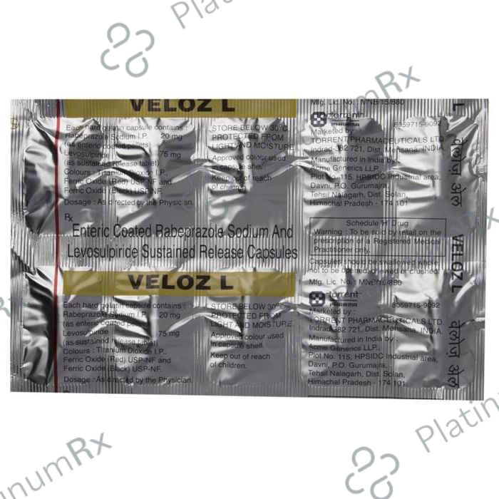 Veloz L 75/20mg Capsule SR 10s