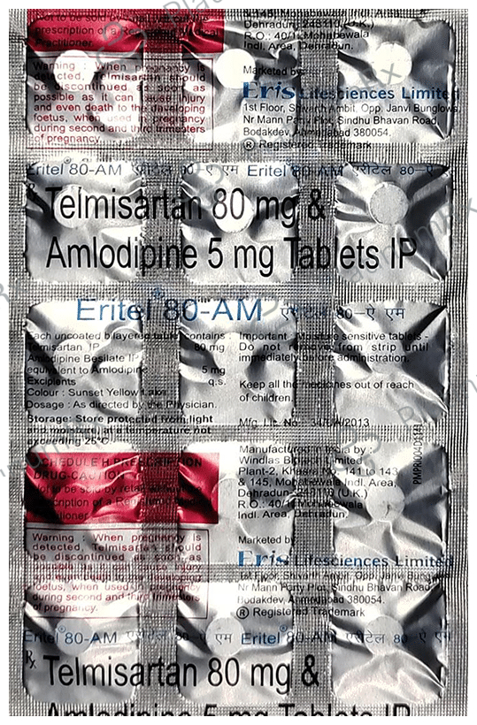Eritel 80 AM 5/80mg Tablet 15s