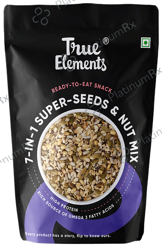 True Elements 7 in 1 Super Seeds & Nut Mix with High Protein & Fibre - Zero Added Sugar 125 gm