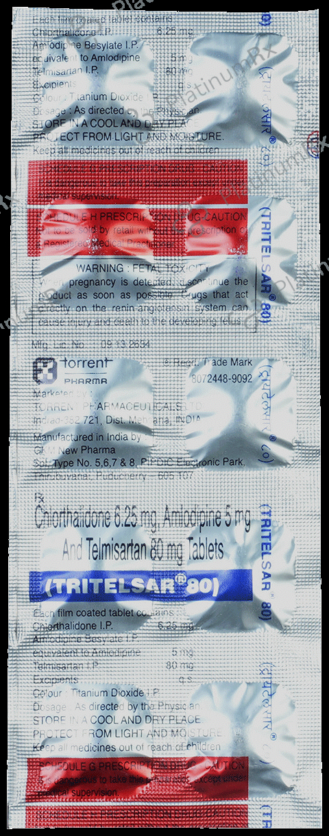 Tritelsar 5/6.25/80mg Tablet 10s