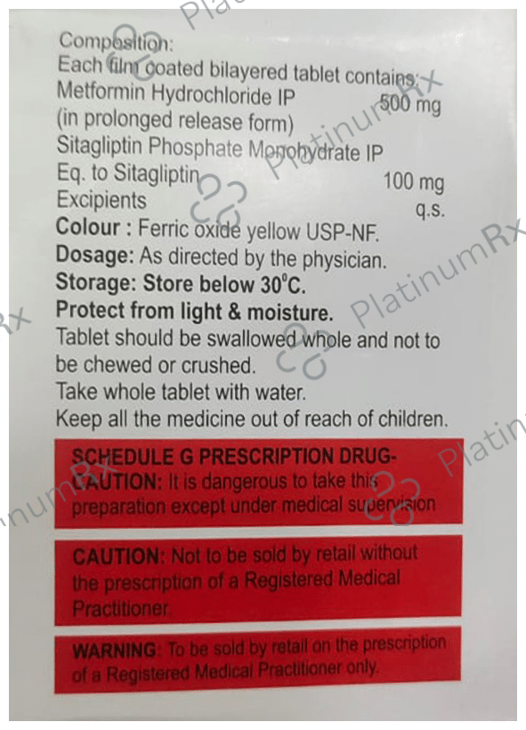 Glura M 100/500mg Tablet XR 15s