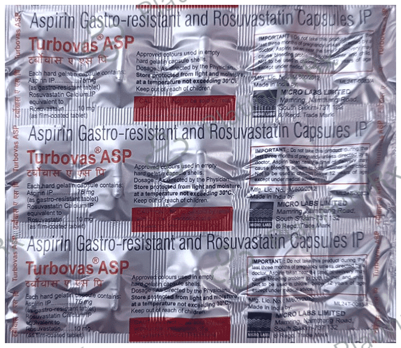 Turbovas ASP 75/10mg Capsule 15s