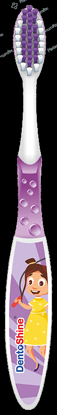 DentoShine Comfy Grip Toothbrush for Kids Purple Age 5+