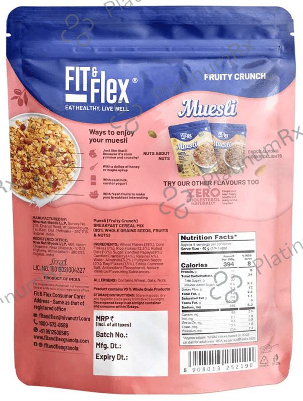 Fit & Flex Muesli Fruity Crunch (210gm Each) 1 Pack