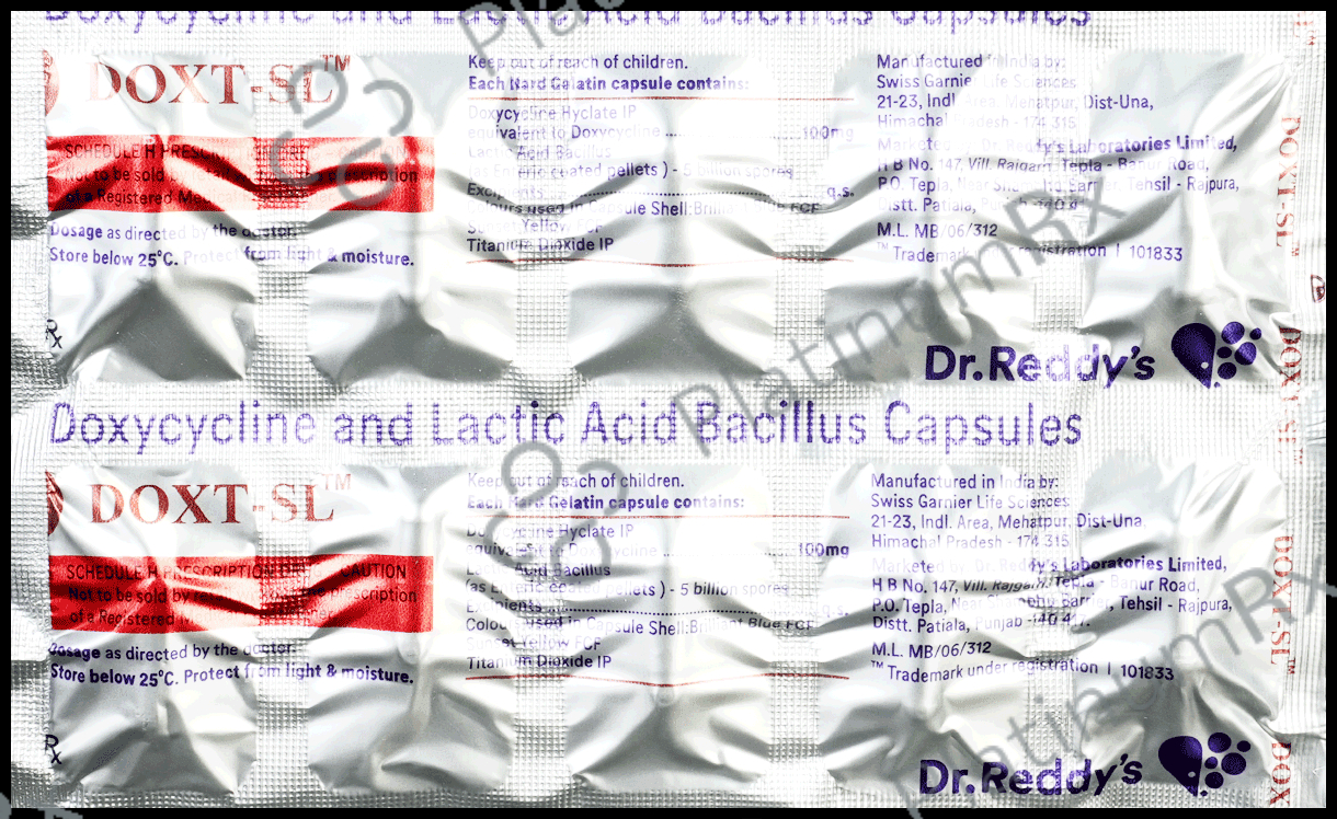 Doxt SL 100mg/5B Capsule 10s