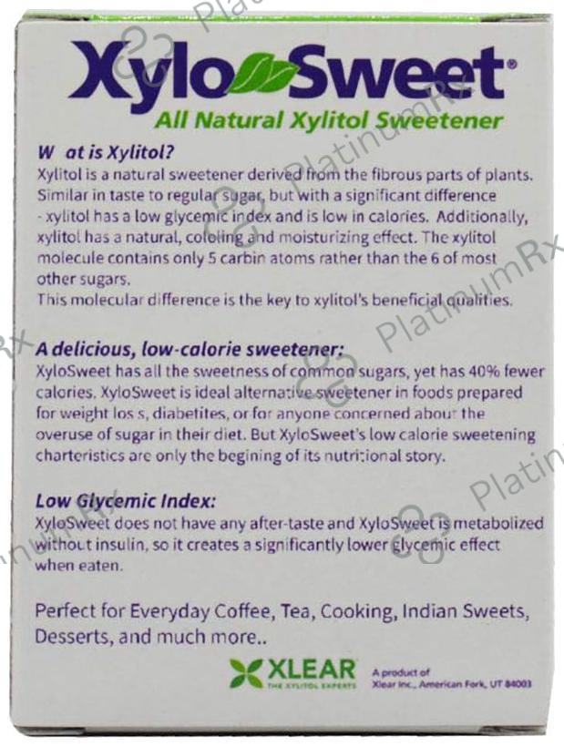 Xlear XyloSweet Xylitol Natural Sugarfree Sweetener Sachet (4gm Each) 10 Sachets