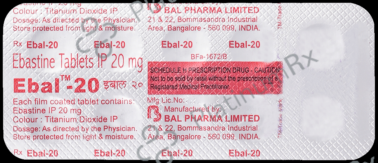 Ebal 20mg Tablet 10s