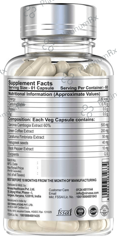 Nirvasa Keto Advanced Weight Loss Vegetarian Capsule