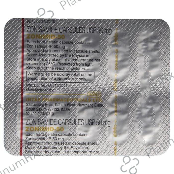 Zonimid 50mg Capsule 10s