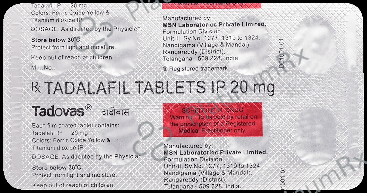 Tadovas 20mg Tablet