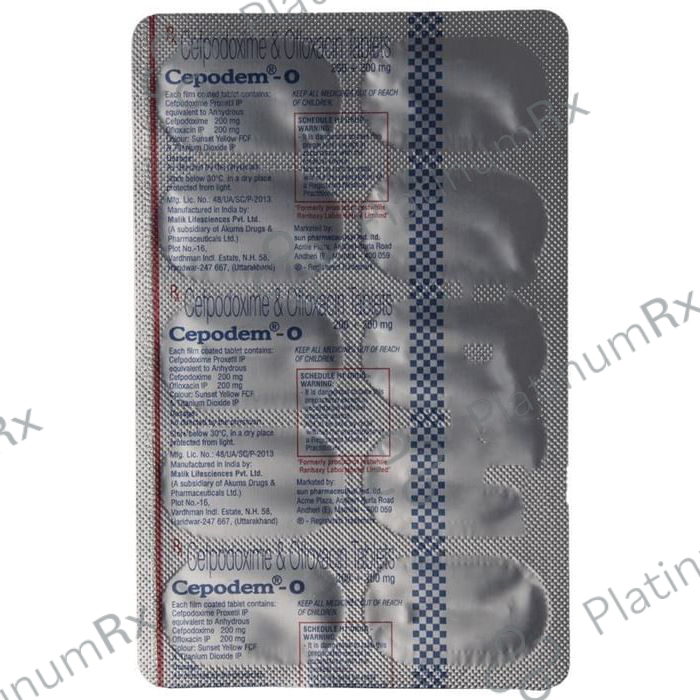 Cepodem O 200/200mg Tablet 10s